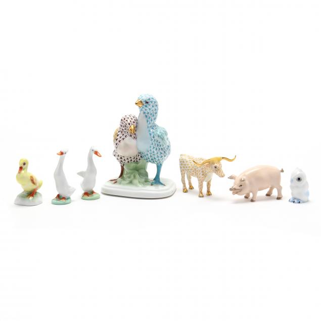 a-group-of-herend-animal-figures