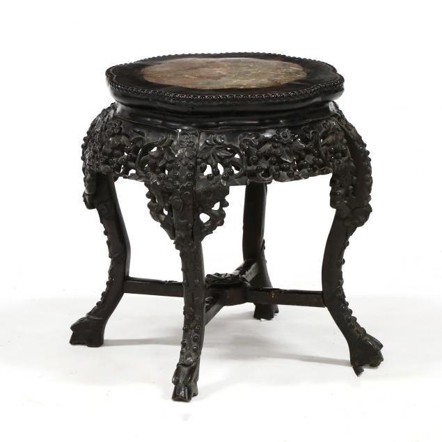 an-antique-chinese-carved-wooden-low-table-with-marble-inset