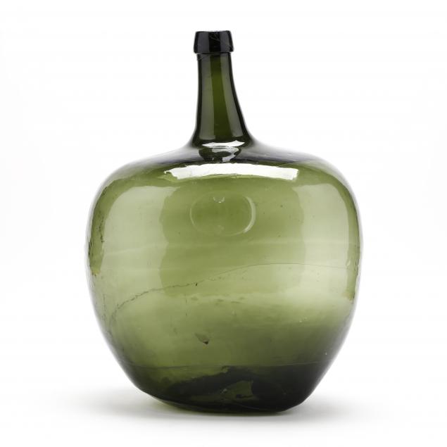 large-blown-green-glass-demijohn