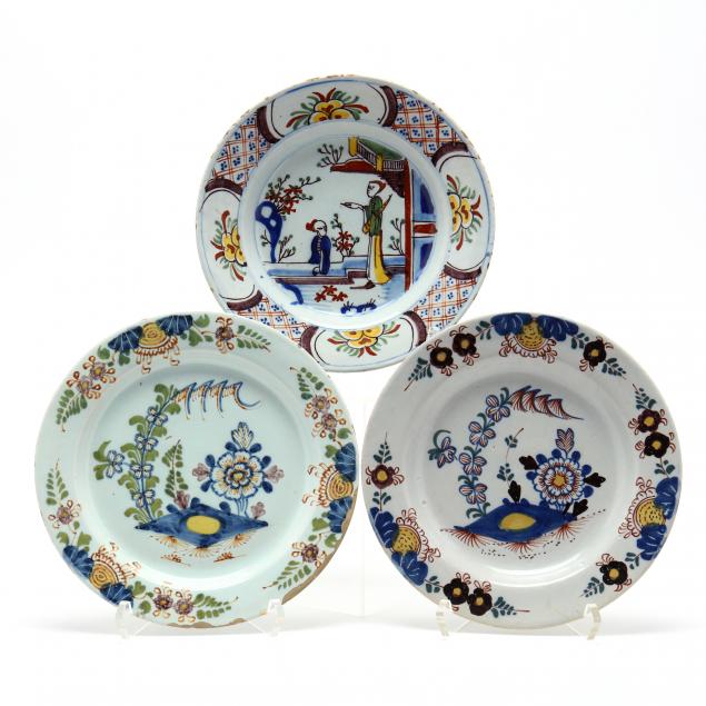 three-dutch-polychrome-shallow-bowls