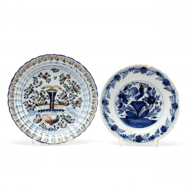 two-delft-cockerel-plates