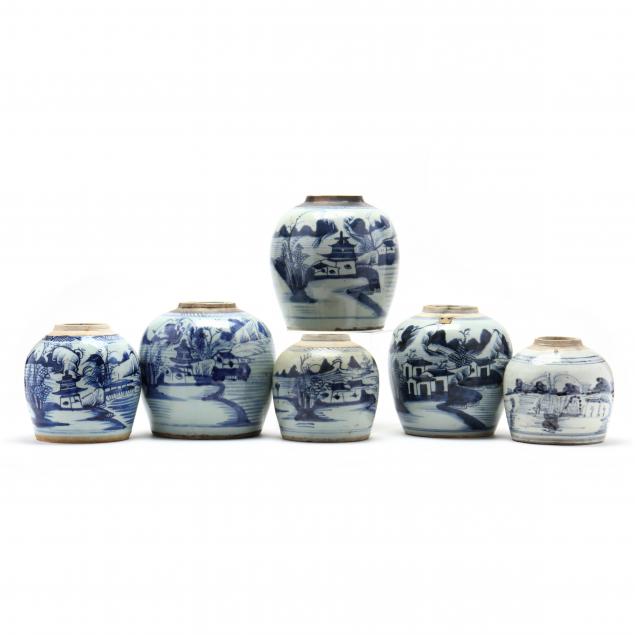 six-chinese-blue-and-white-ginger-jars