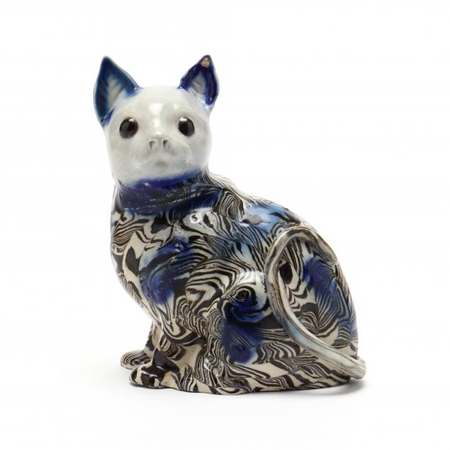 staffordshire-white-salt-glazed-stoneware-solid-agate-cat