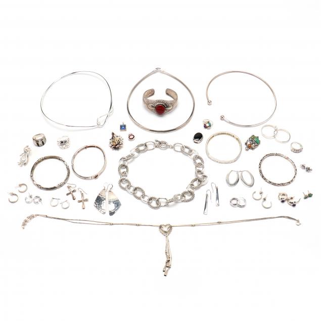assorted-silver-and-silvertone-jewelry