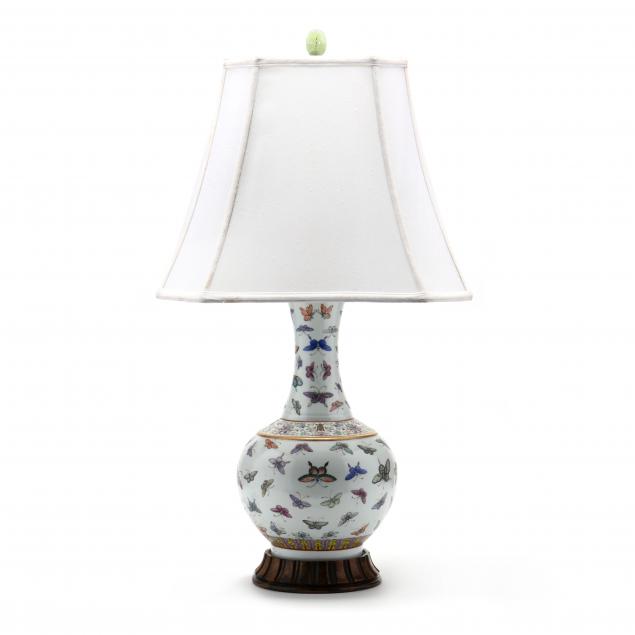 a-chinese-famille-rose-porcelain-vase-lamp-with-butterflies