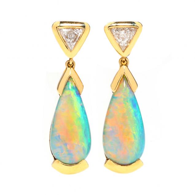 18kt-gold-opal-and-diamond-pendant-earrings