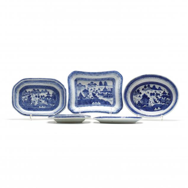 five-antique-canton-small-serving-dishes