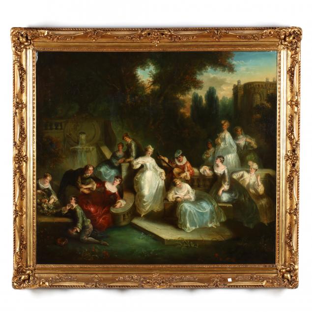 an-antique-painting-of-an-elegant-garden-party