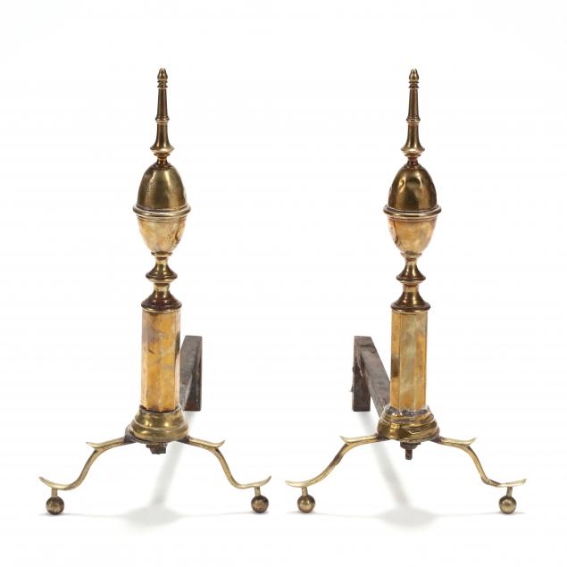 a-pair-of-chippendale-brass-andirons
