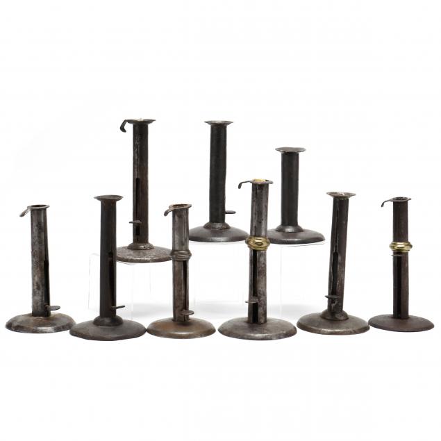 nine-antique-hogscraper-candlesticks