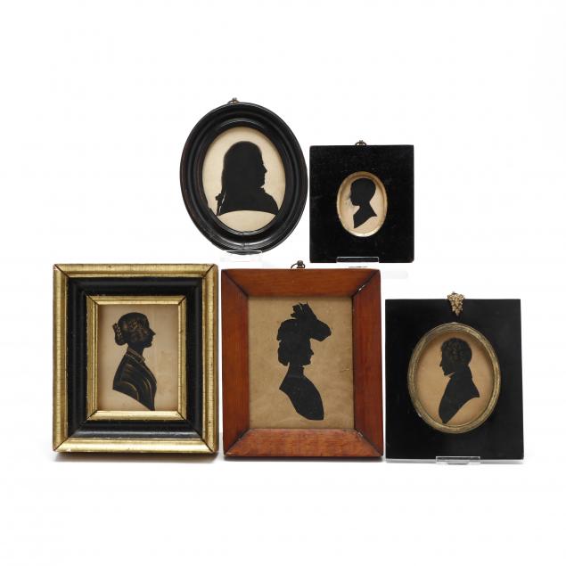 a-collection-of-five-19th-century-silhouettes