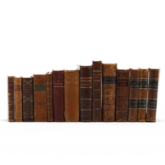 fourteen-leather-bound-books