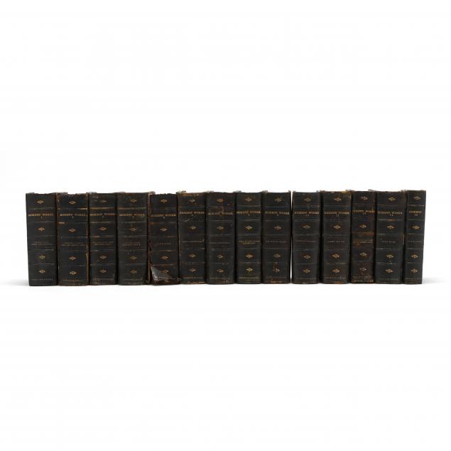 fourteen-19th-century-volumes-of-charles-dickens
