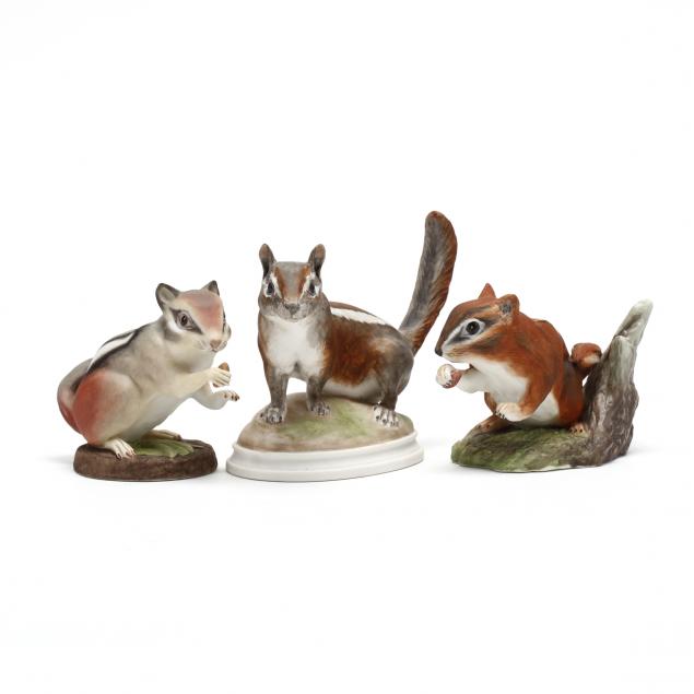 three-boehm-chipmunk-figurines