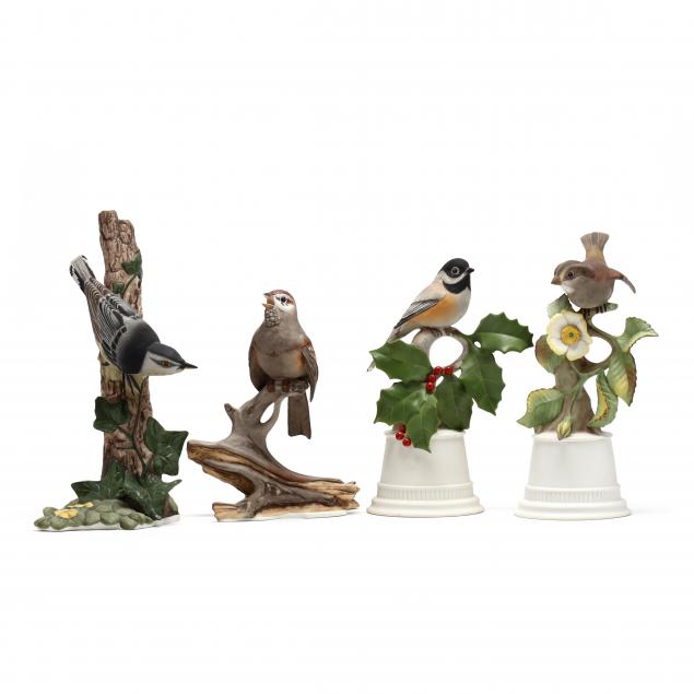 four-boehm-bird-figurines-and-boehm-book