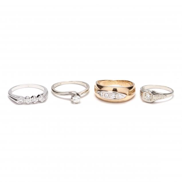 four-gold-and-diamond-rings