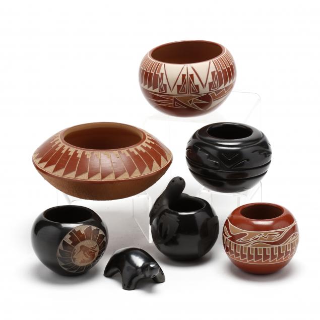 seven-pieces-of-santa-clara-pottery