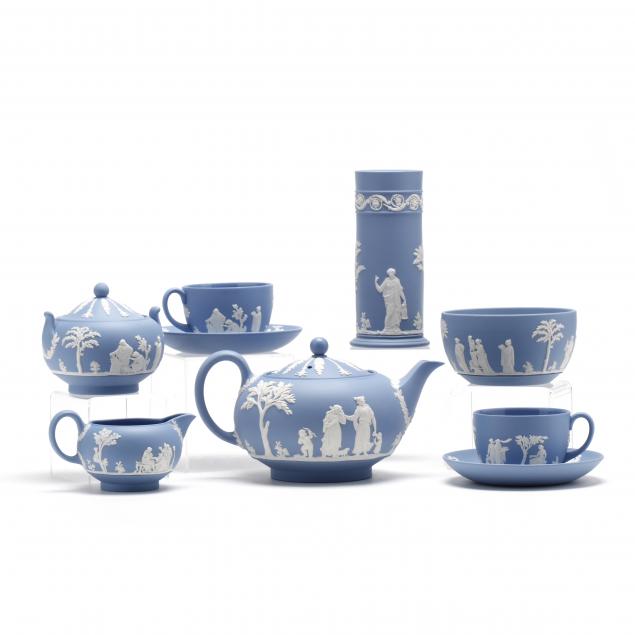 wedgwood-assembled-blue-jasperware-tea-service