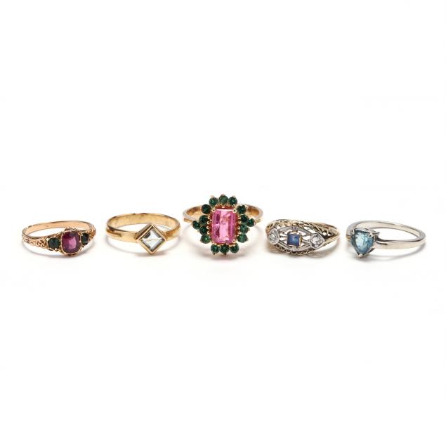 five-gold-and-gemstone-rings