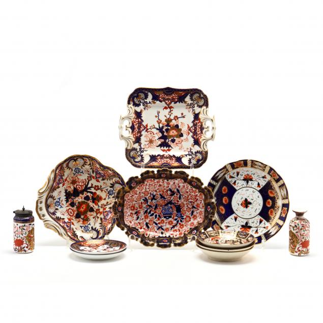 an-assortment-of-imari-pattern-porcelain