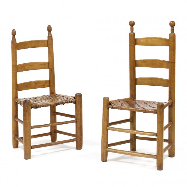 two-american-ladderback-side-chairs