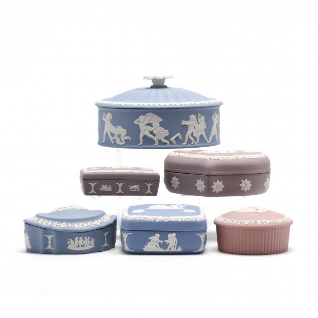 wedgwood-six-jasperware-lidded-boxes