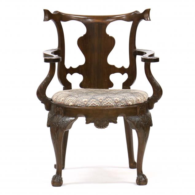 irish-chippendale-carved-armchair