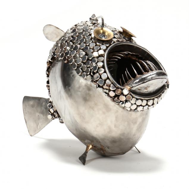 contemporary-welded-metal-sculpture-of-an-anglerfish