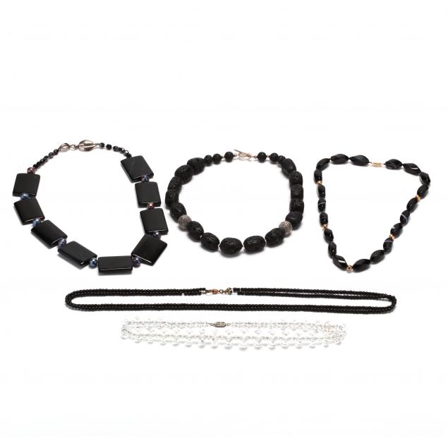group-of-gemstone-bead-necklaces