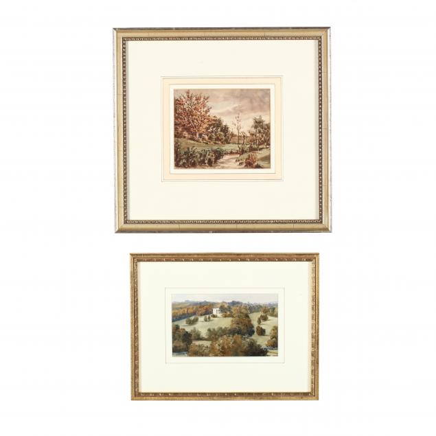 two-19th-century-english-and-french-watercolors