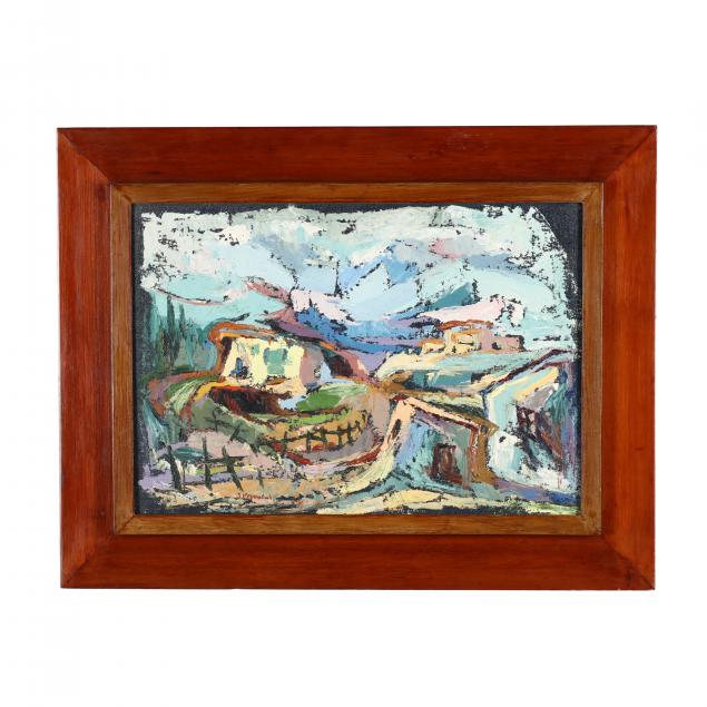 vintage-mid-century-landscape-painting