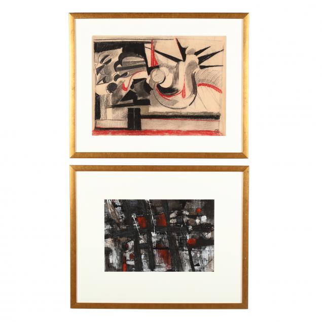 two-framed-abstract-paintings