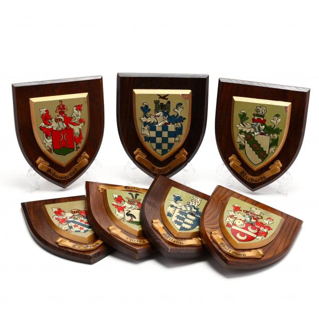 seven-decorative-heraldic-plaques