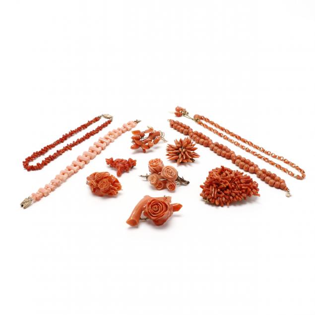 group-of-coral-jewelry-items