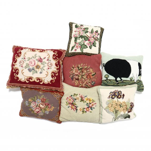 seven-needlepoint-throw-pillows