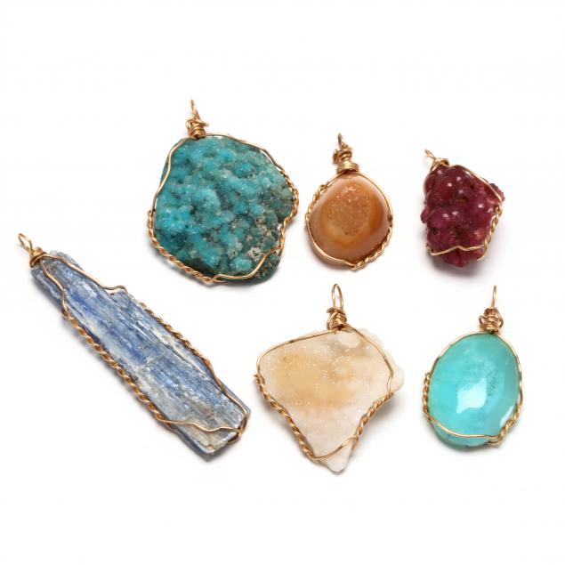 six-gold-gemstone-pendants