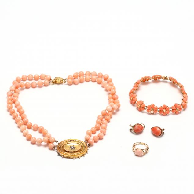 group-of-coral-jewelry-items