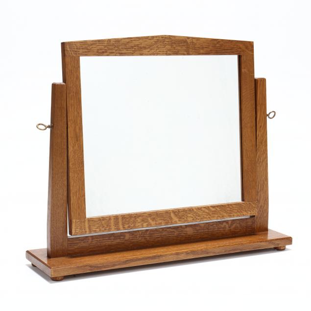 stickley-mission-style-oak-dressing-mirror