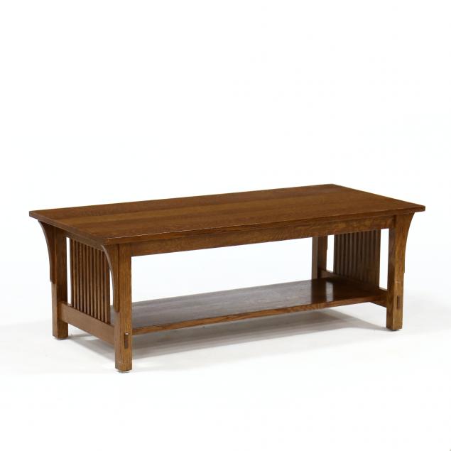 stickley-mission-style-oak-coffee-table