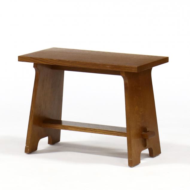 stickley-mission-style-oak-bench