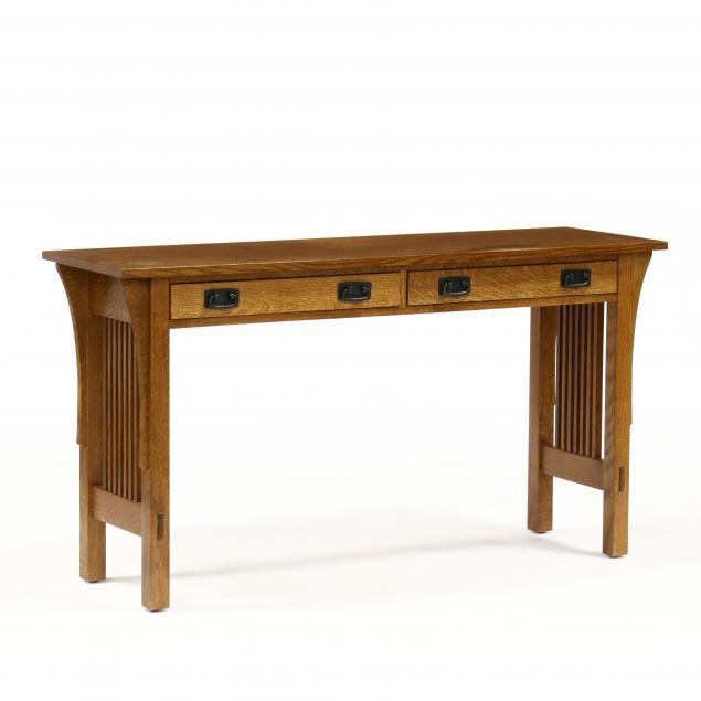 stickley-misson-style-oak-console-table