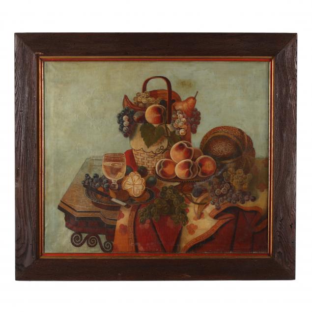 a-vintage-tabletop-still-life-painting-with-fruit