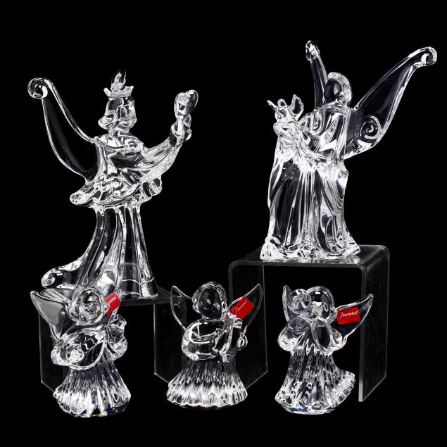 baccarat-group-of-five-crystal-angels