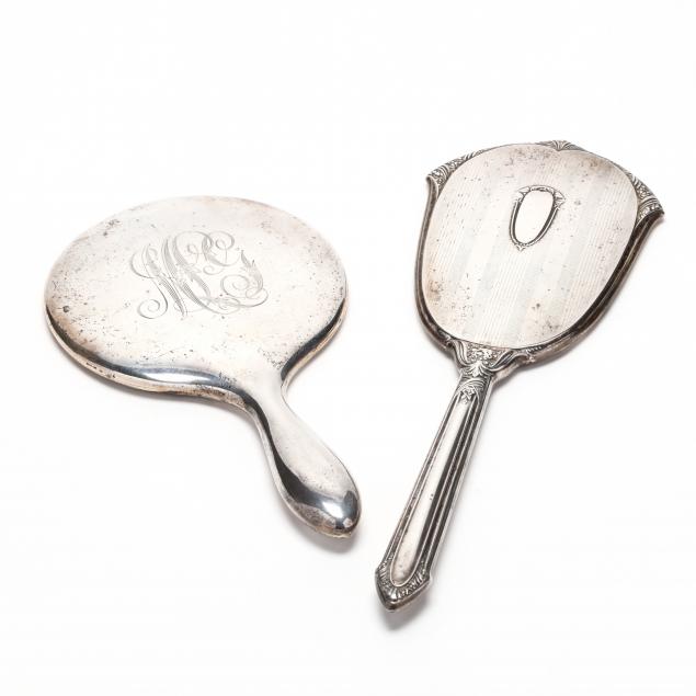 two-sterling-silver-hand-mirrors