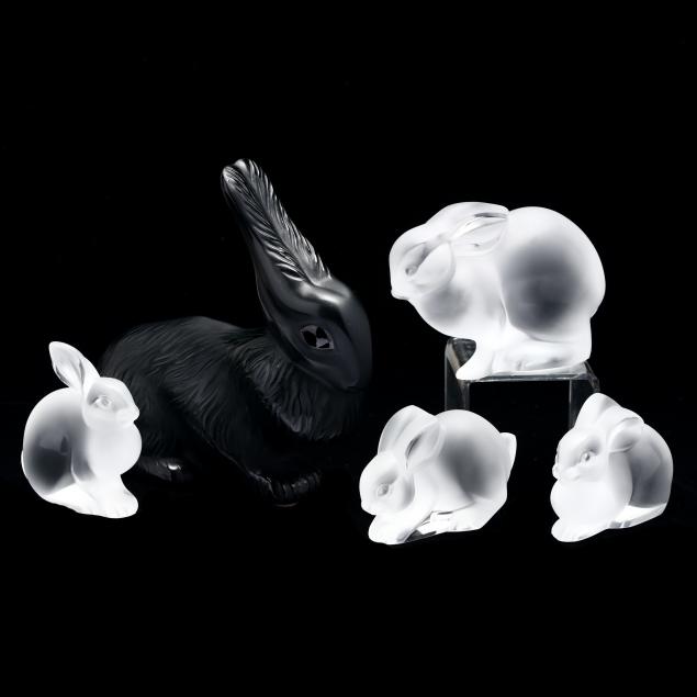 lalique-five-crystal-rabbits