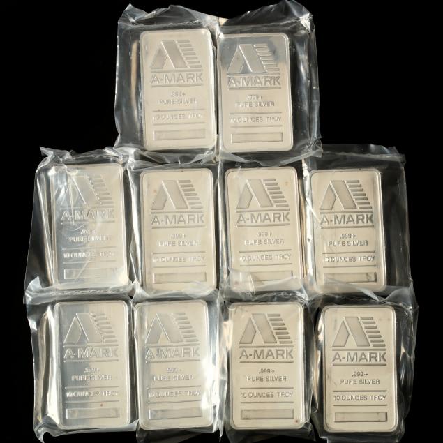 ten-a-mark-10-troy-ounce-999-silver-bars