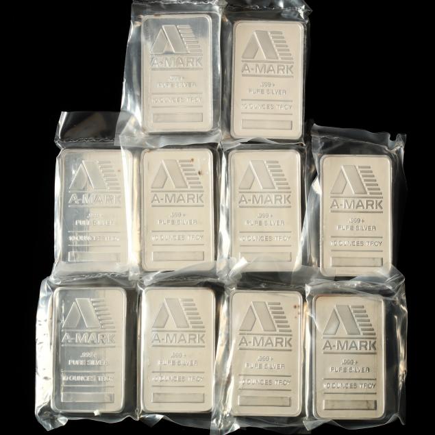 ten-a-mark-10-troy-ounce-999-silver-bars