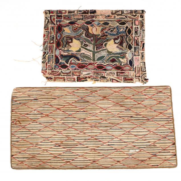 two-vintage-hooked-rugs