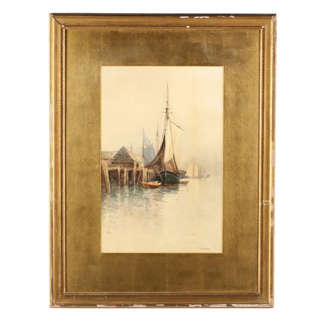 george-wainwright-harvey-ma-holland-1855-1930-harbor-view-with-sailboats