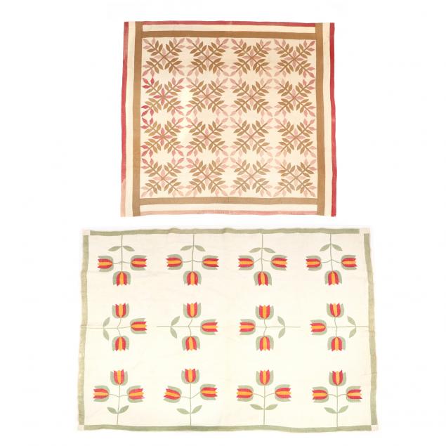 two-vintage-applique-quilt